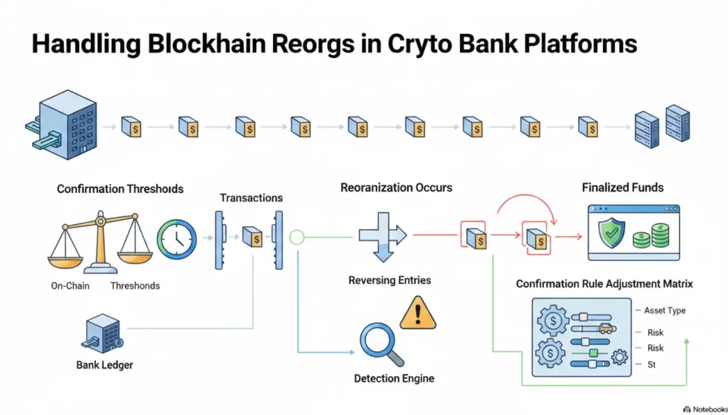 Handling Blockchain Reorgs in Crypto Bank Platforms