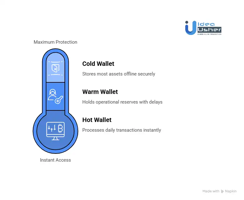 How are Hot, Warm, & Cold Wallets Structured in a Crypto Bank Security Model?