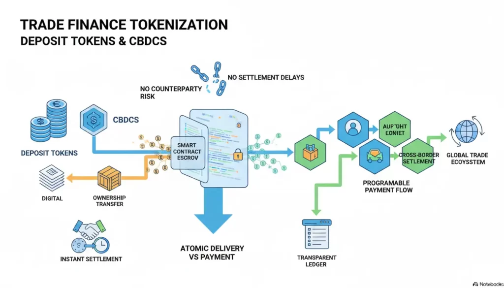 What Role Do Deposit Tokens or CBDCs Play in Trade Finance Tokenization?