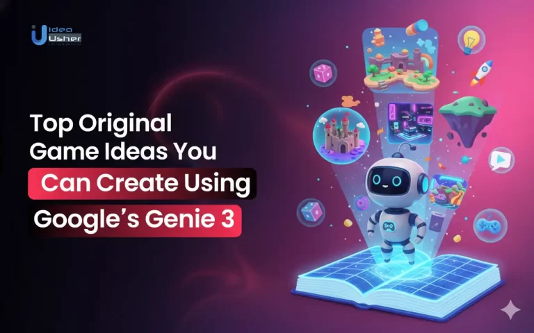 make me a similar image for my blog title - Top Original Game Ideas You Can Create Using Google’s Genie 3 - change assets to make it relevant to heading