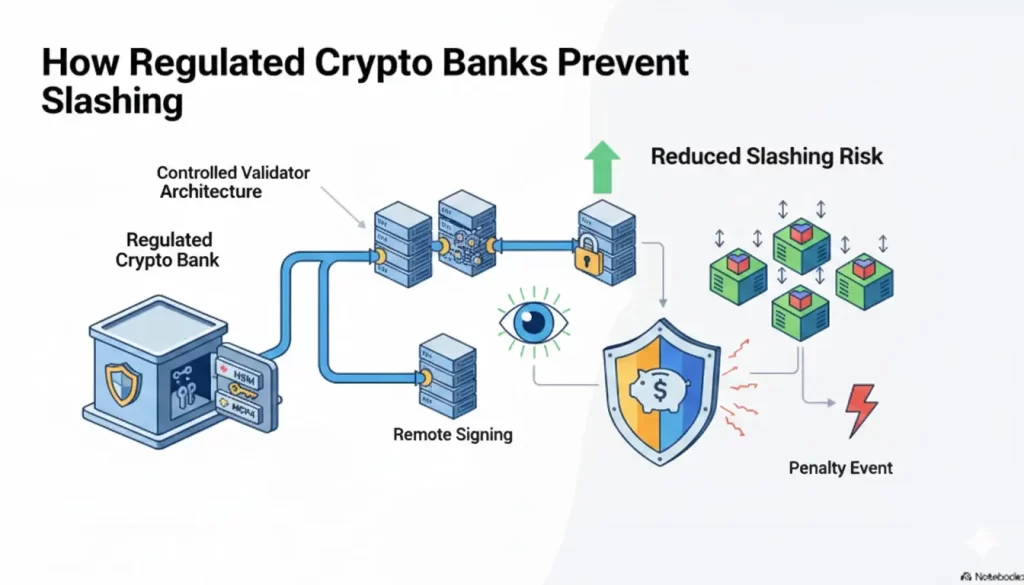 How Does a Regulated Crypto Bank Protect Users from Validator Slashing?