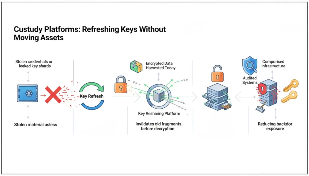 Can a Custody Platform Refresh or Rotate Keys Without Moving Assets?
