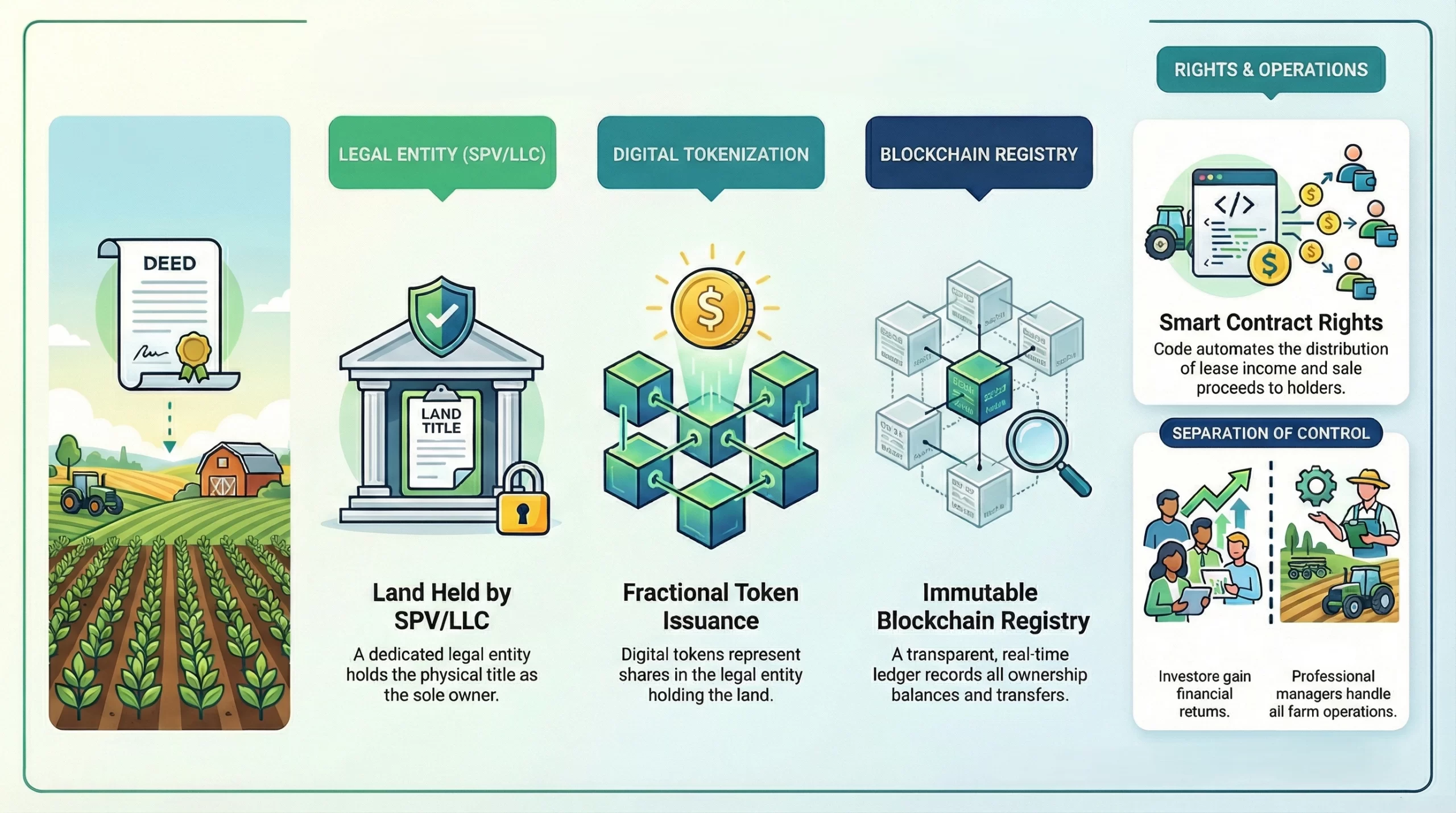 how land ownership works on farmland tokenization platform
