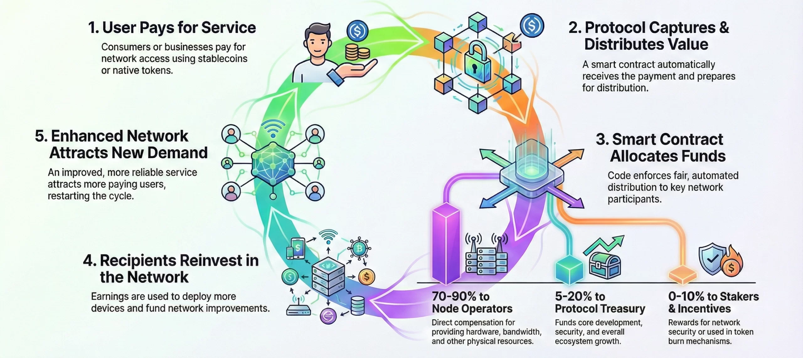 how revenue flows in DePIN platform
