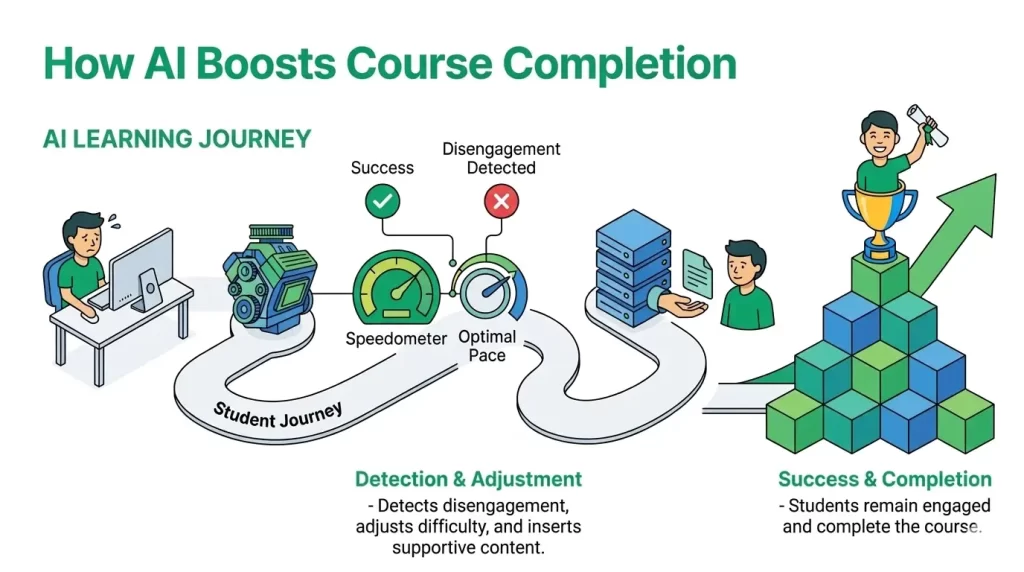 How AI Personalization Improves Course Completion Rates?