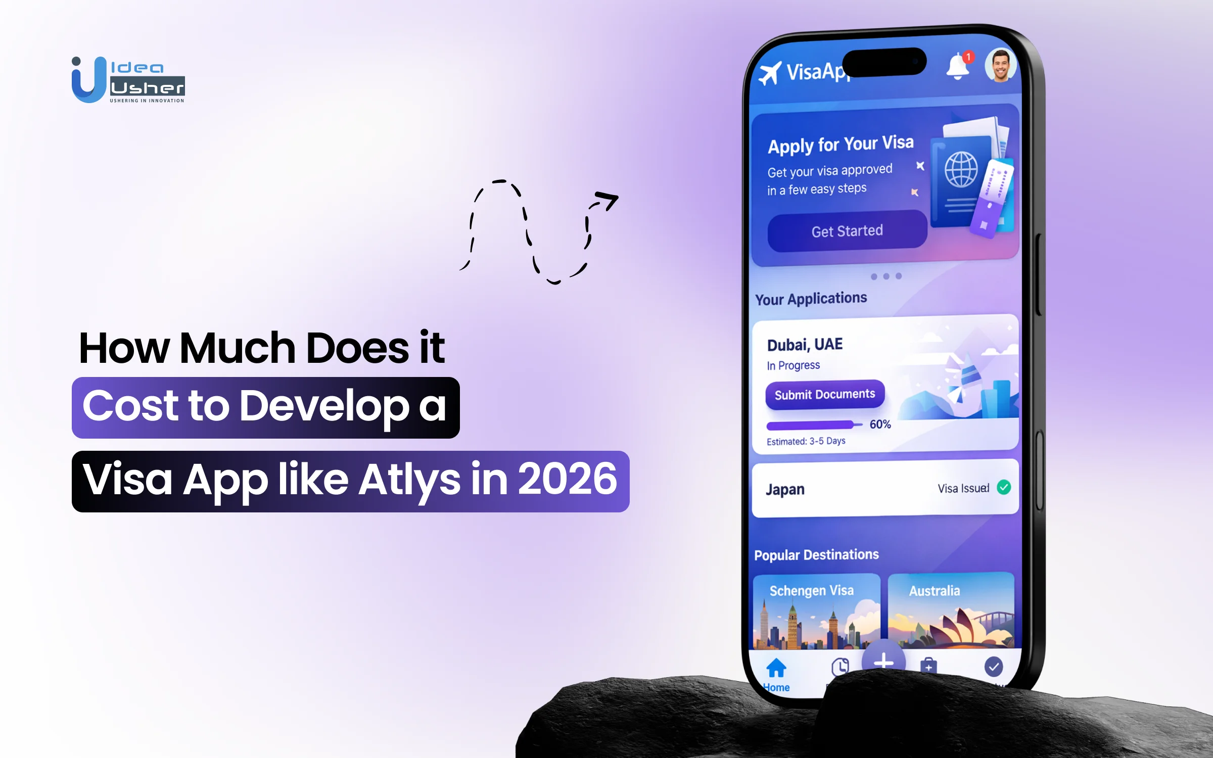 Atlys like visa app development cost