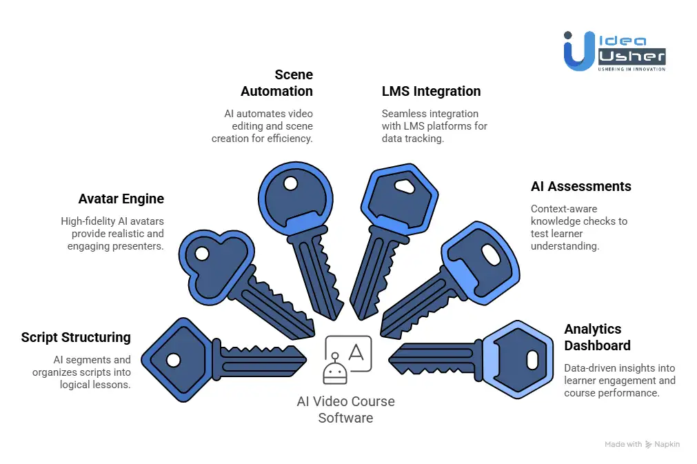 Core Features of AI Video Ed Tech Course Platform