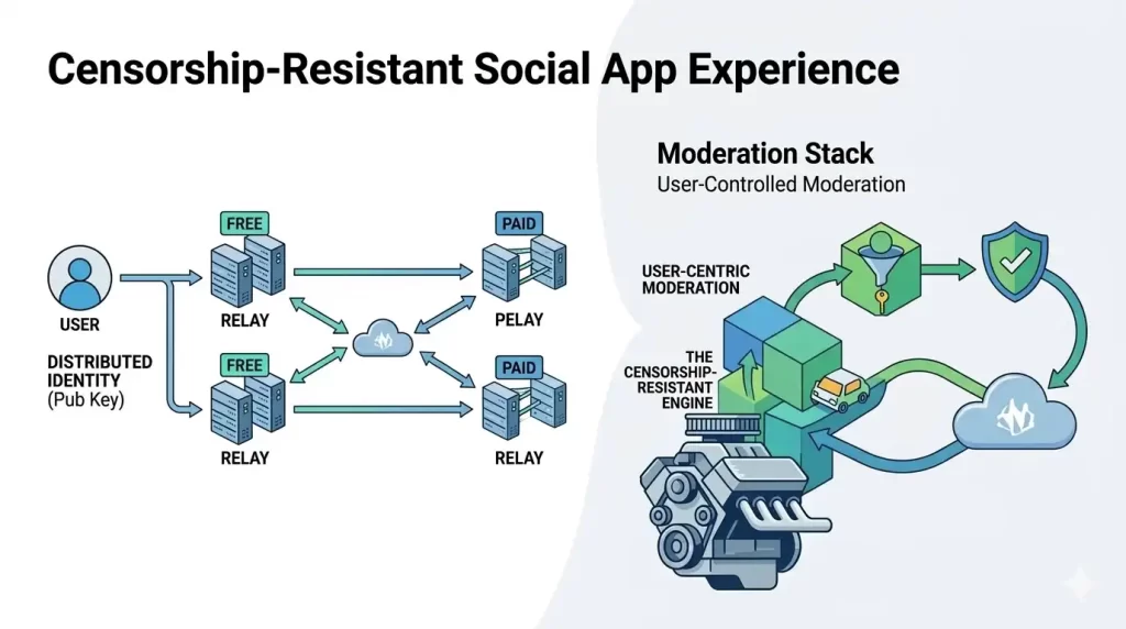 How to Build a Censorship-Resistant Social Experience?