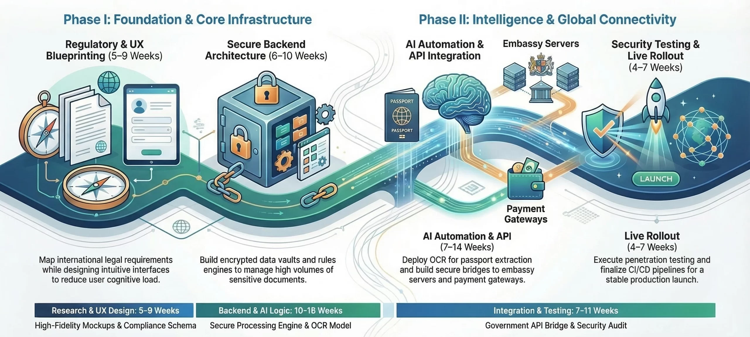 visa app development timeline