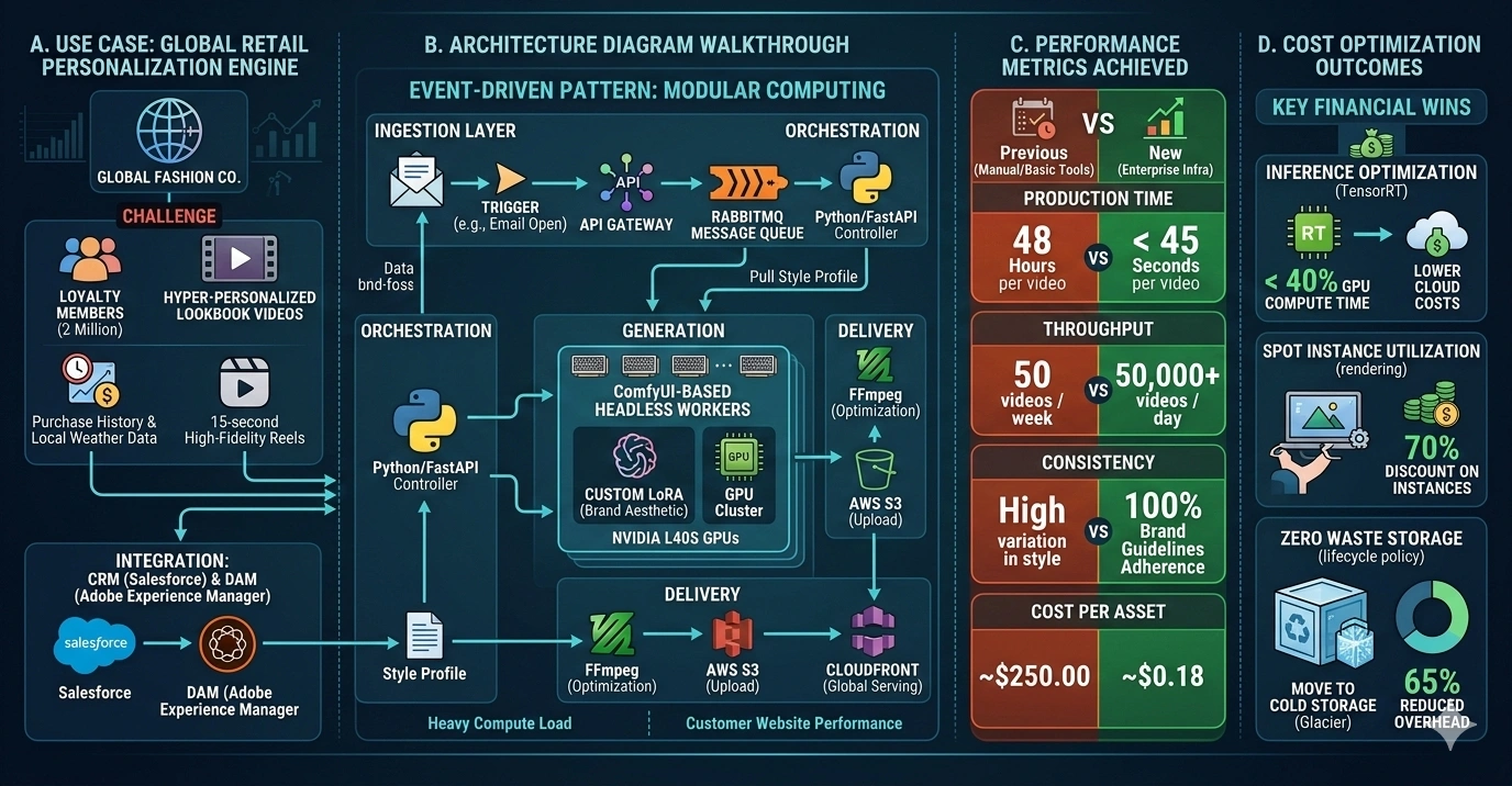 AI video infrastructure architecture example