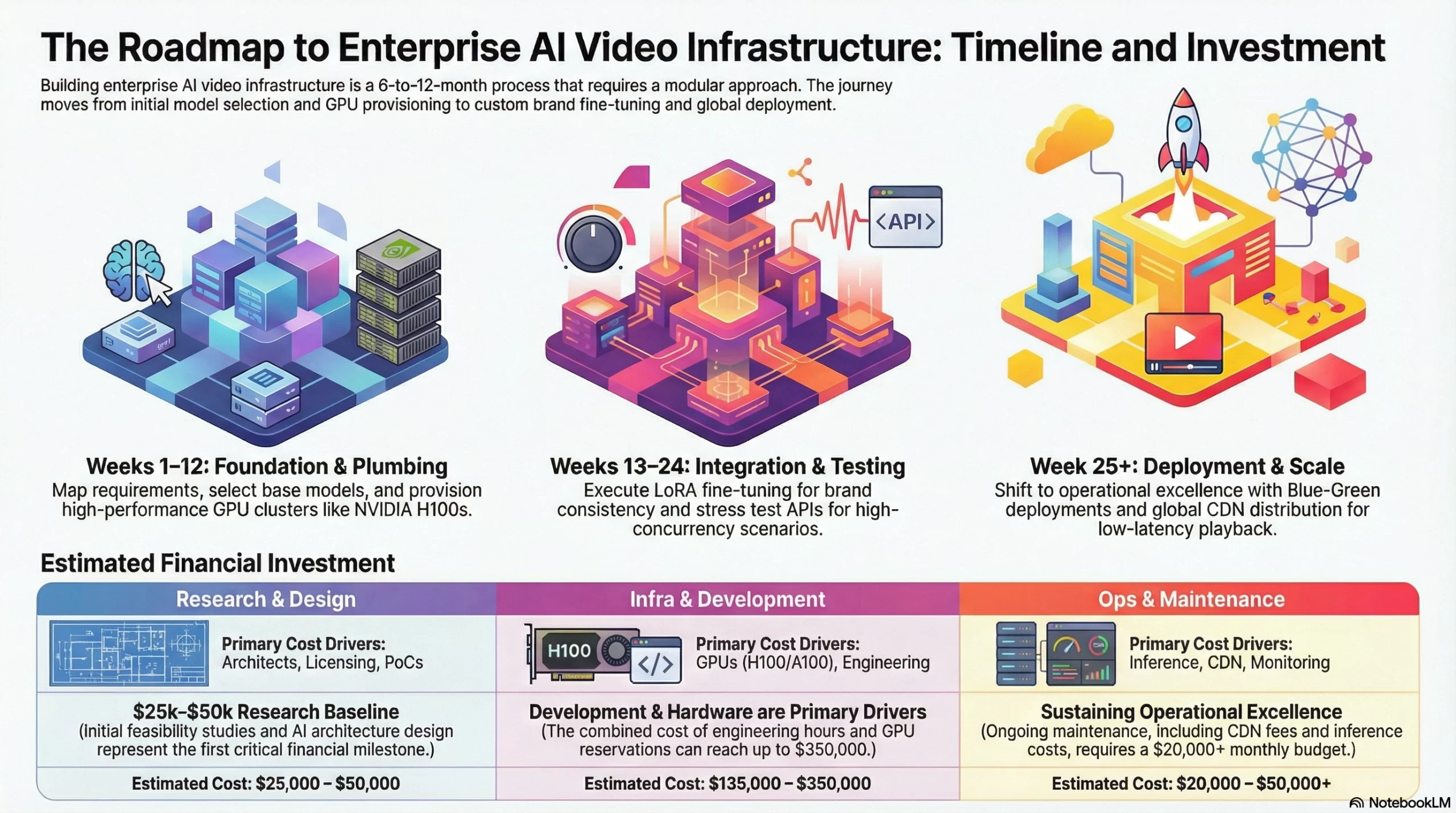 cost to build AI video infrastructure architecture