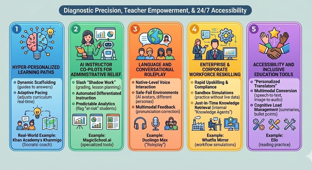 use cases of AI tutoring SaaS platforms