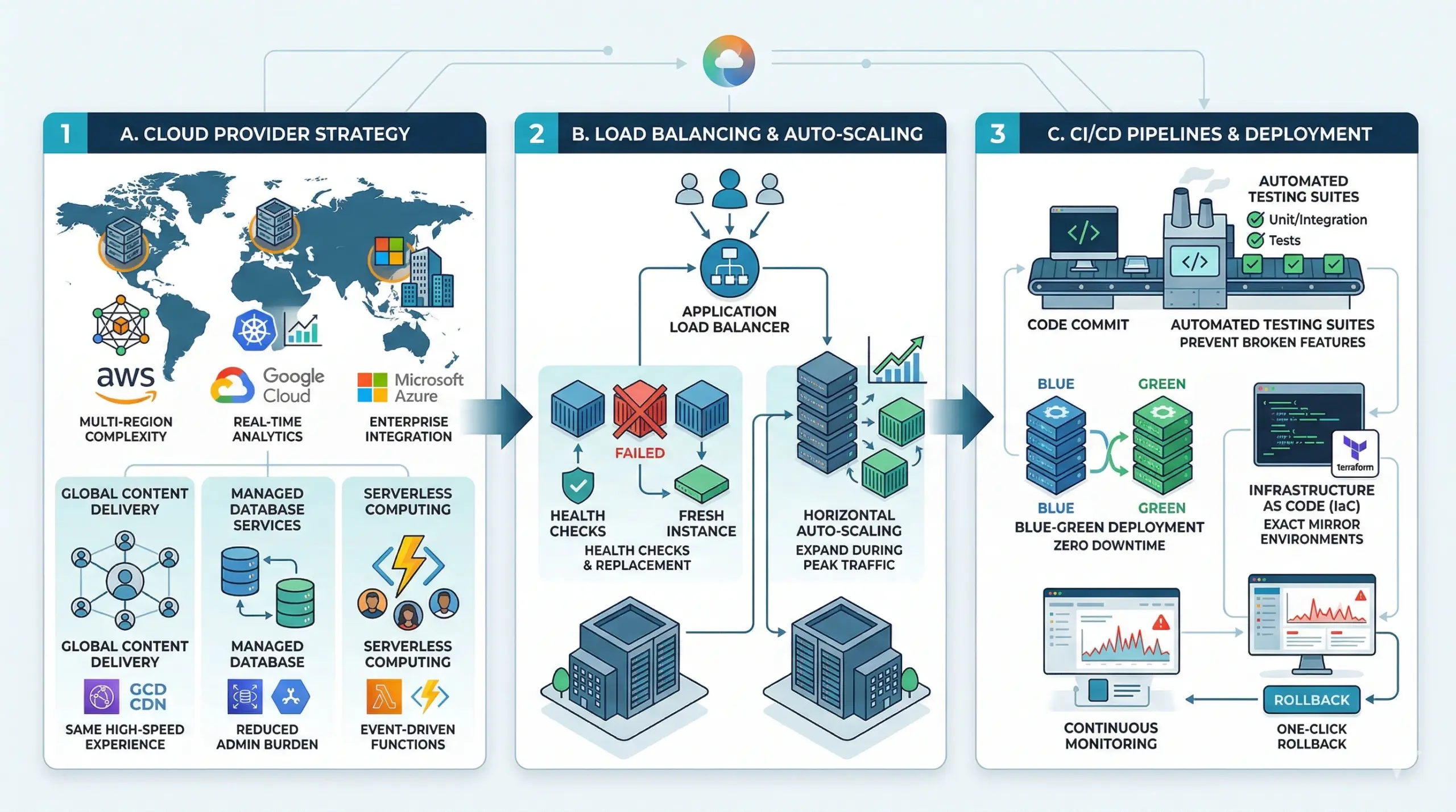 cloud and devops tech stacks of apps like BAND