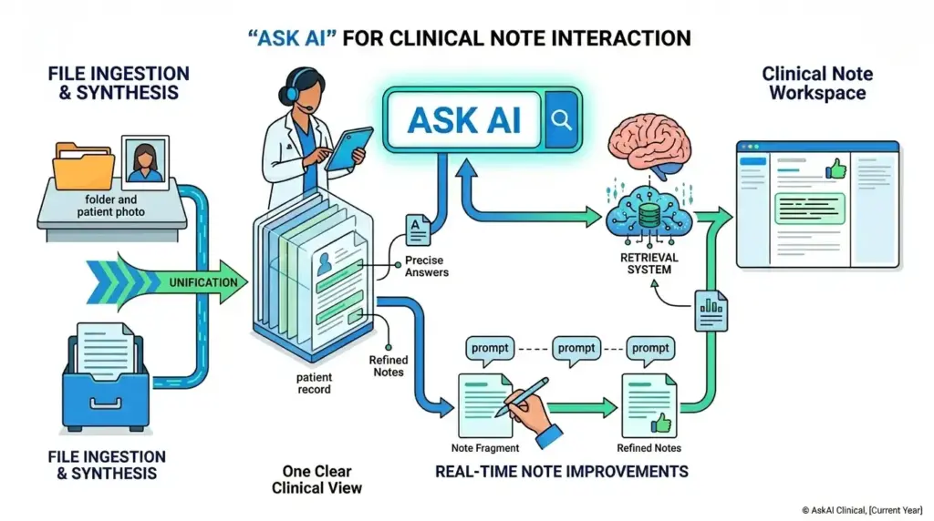 Designing “Ask AI” for Clinical Note Interaction