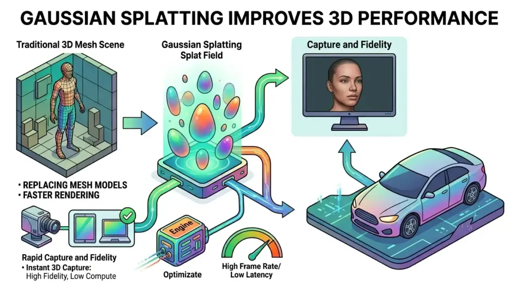 How Gaussian Splatting Improves 3D Performance?