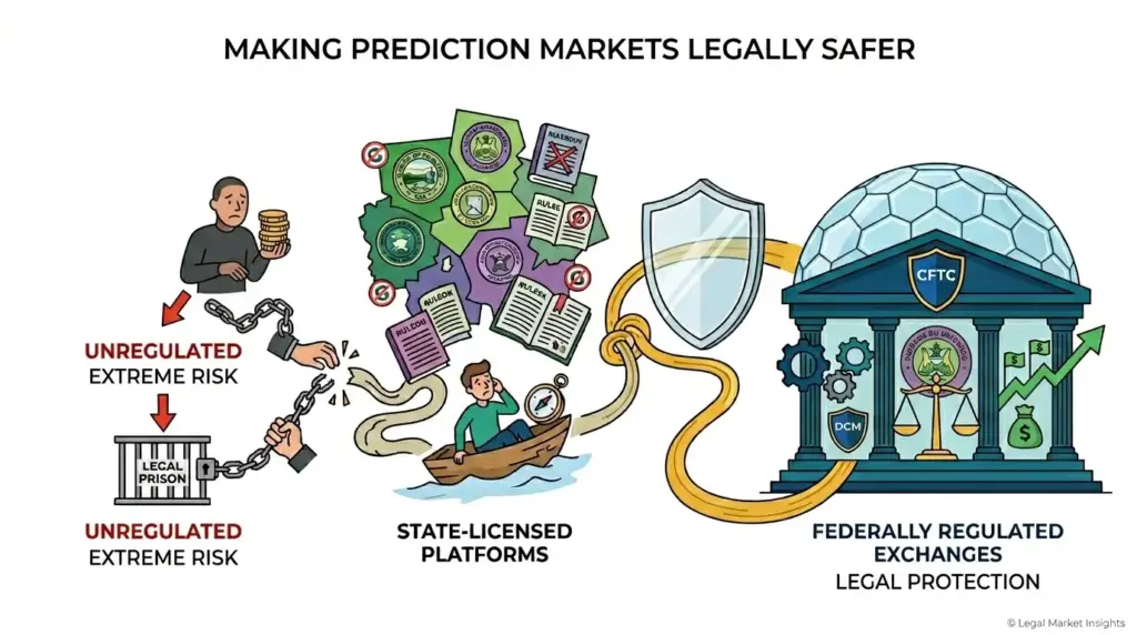 What Makes a Prediction Market Legally Safer?