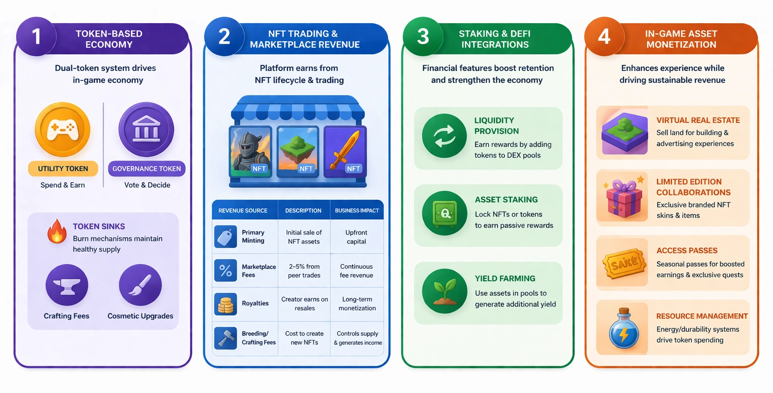 business model of player to earn game