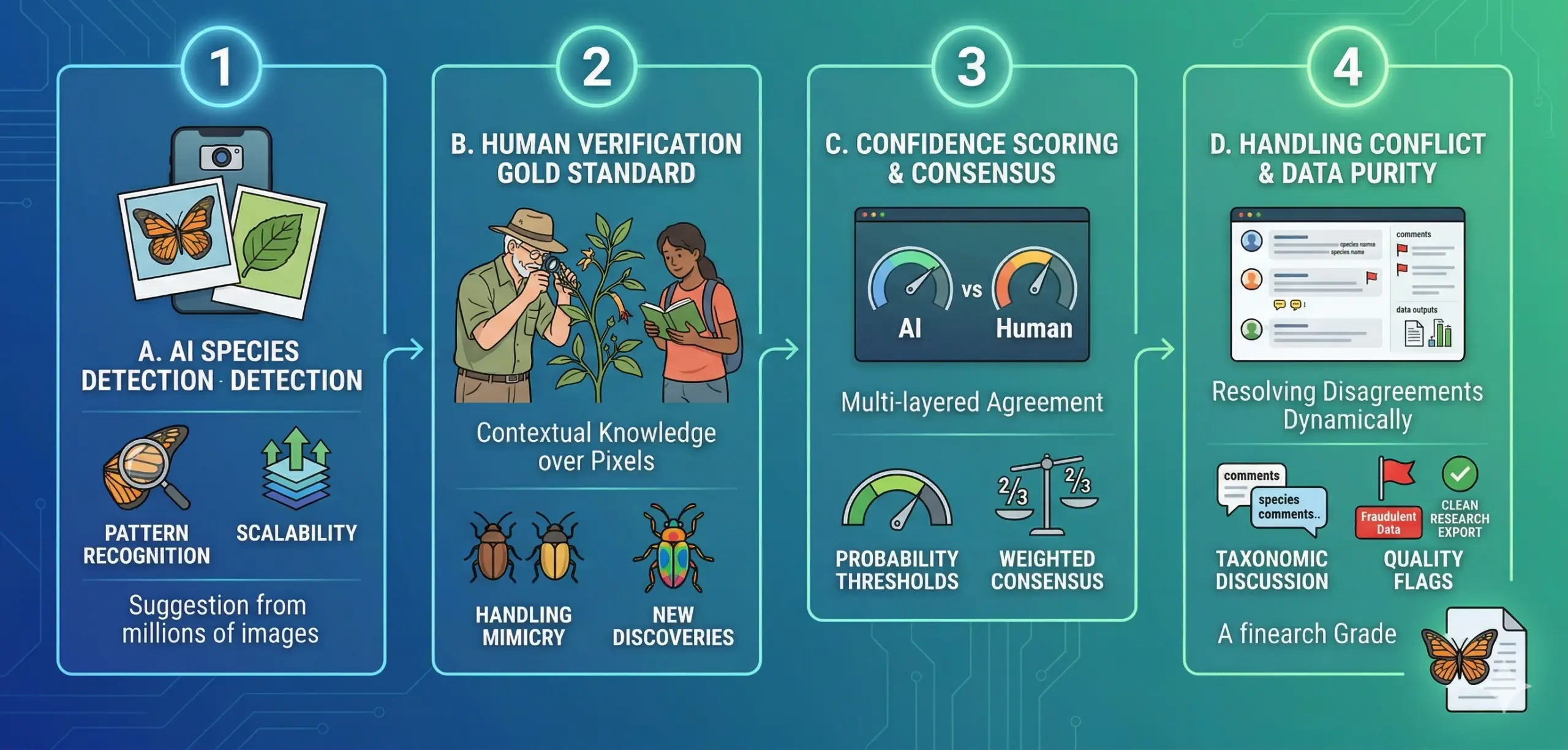 AI and crowdsourced data in apps like iNaturalist