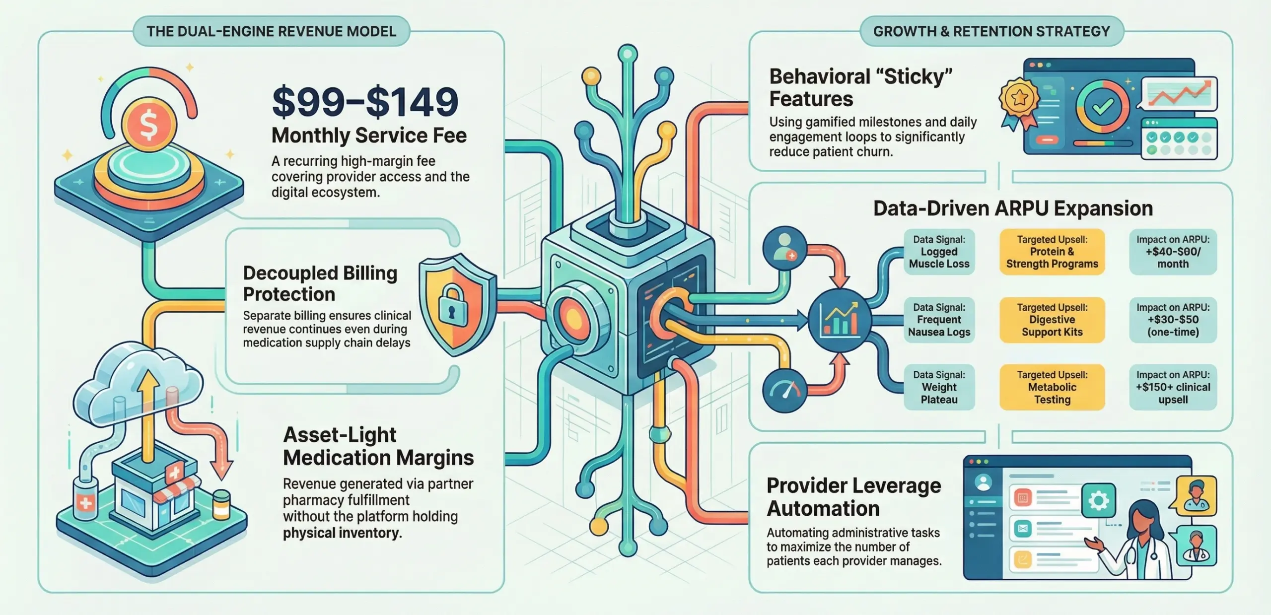 how GLP1 platforms monetize