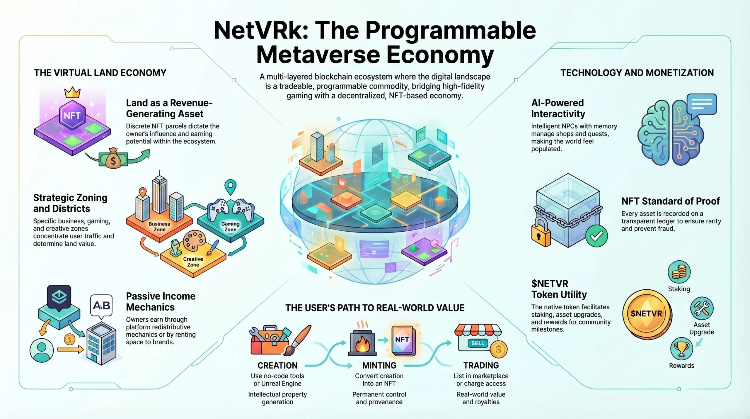 what is NetVRk virtual land metaverse platform