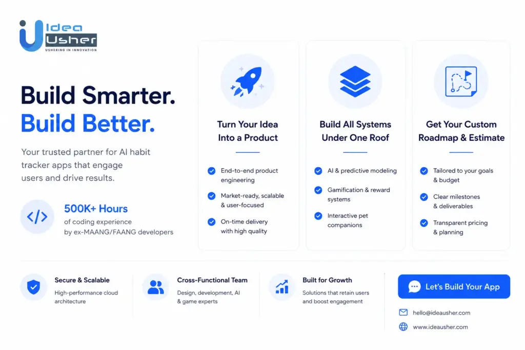Contact Idea Usher For AI Habit Tracker Apps