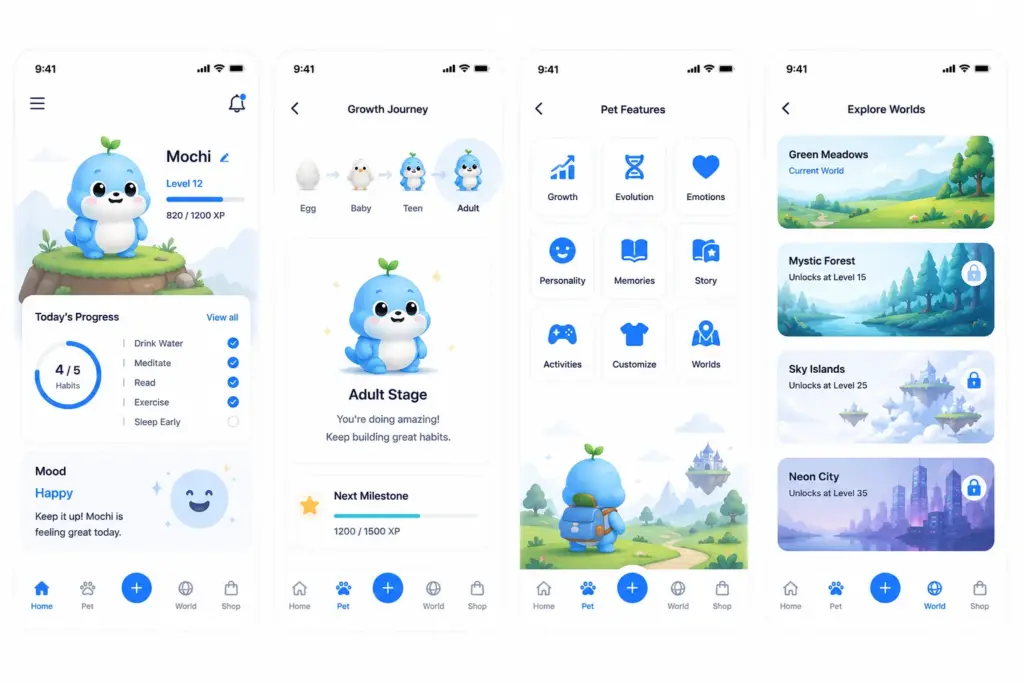 Virtual Pet Features