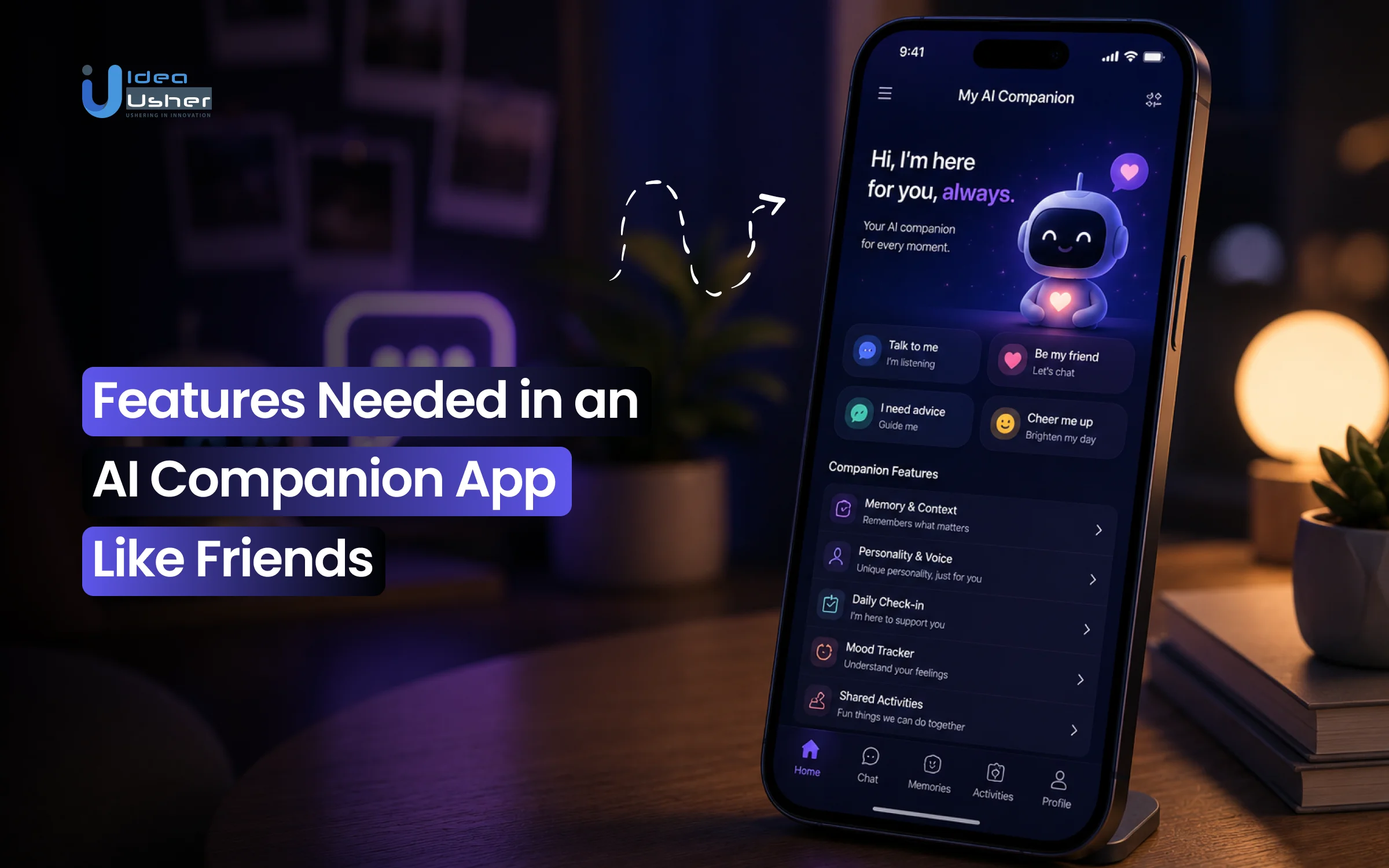 Friends like AI companion app features