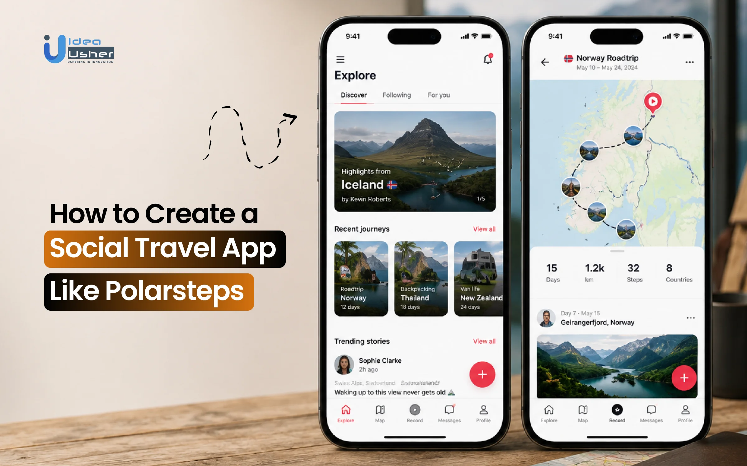 Polarsteps like social travel app development