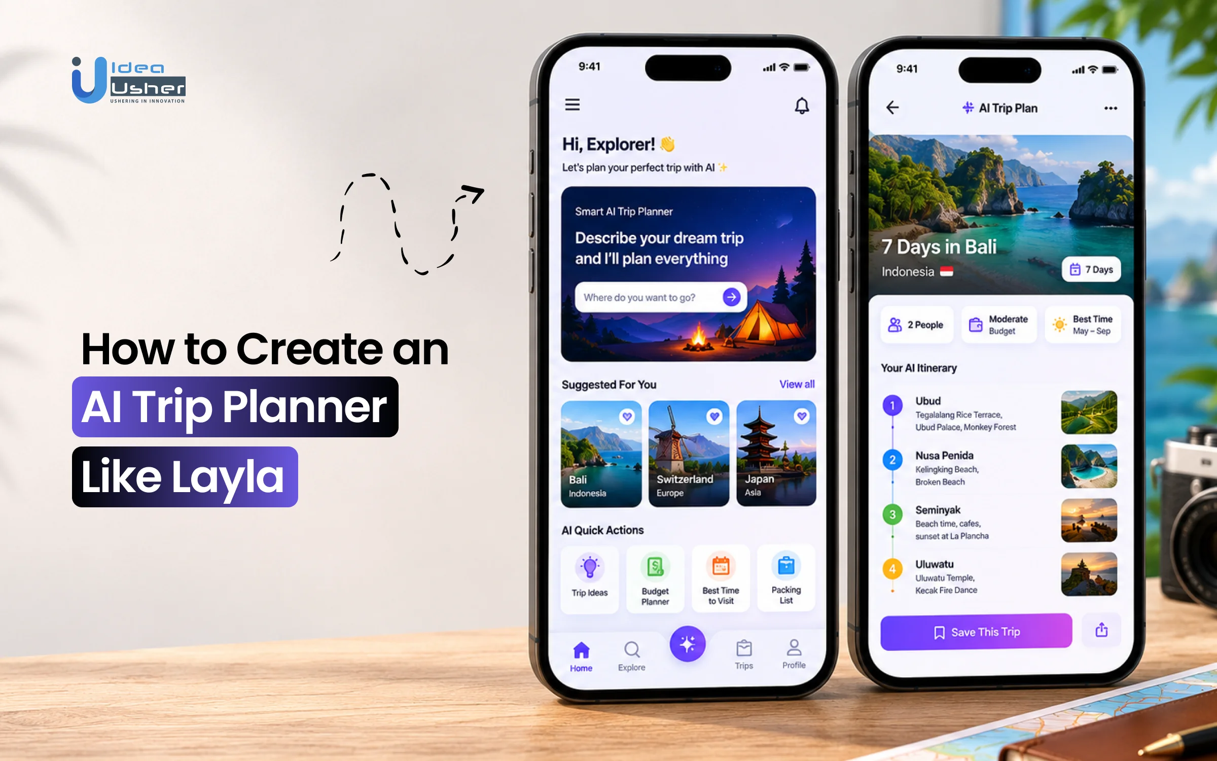 Layla like AI trip planner app development