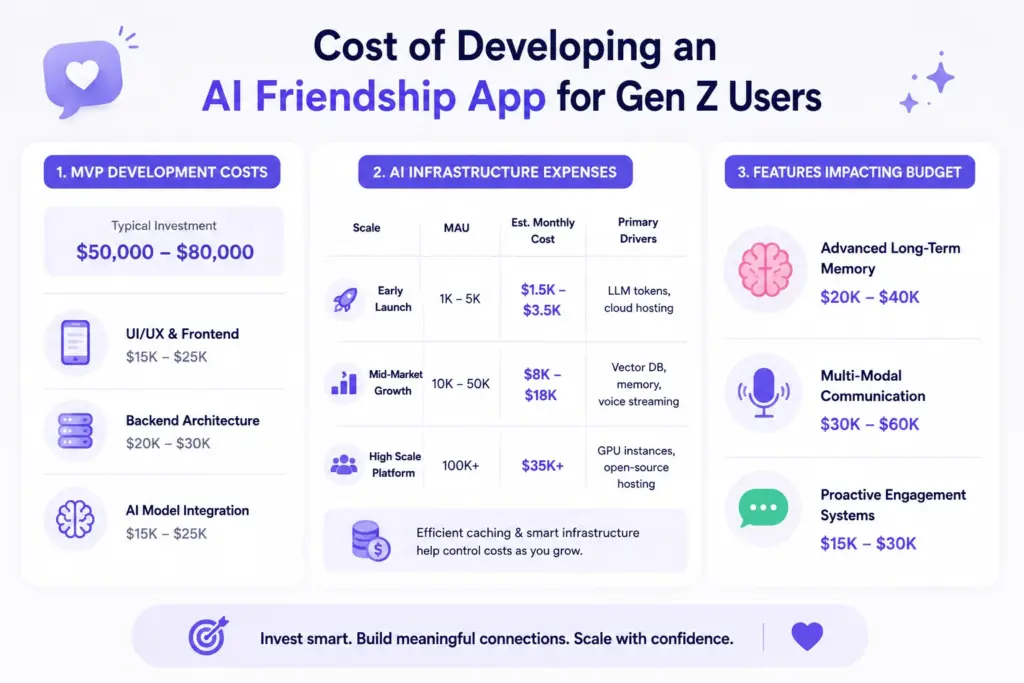Cost of Developing an AI Friendship App for Gen Z Users