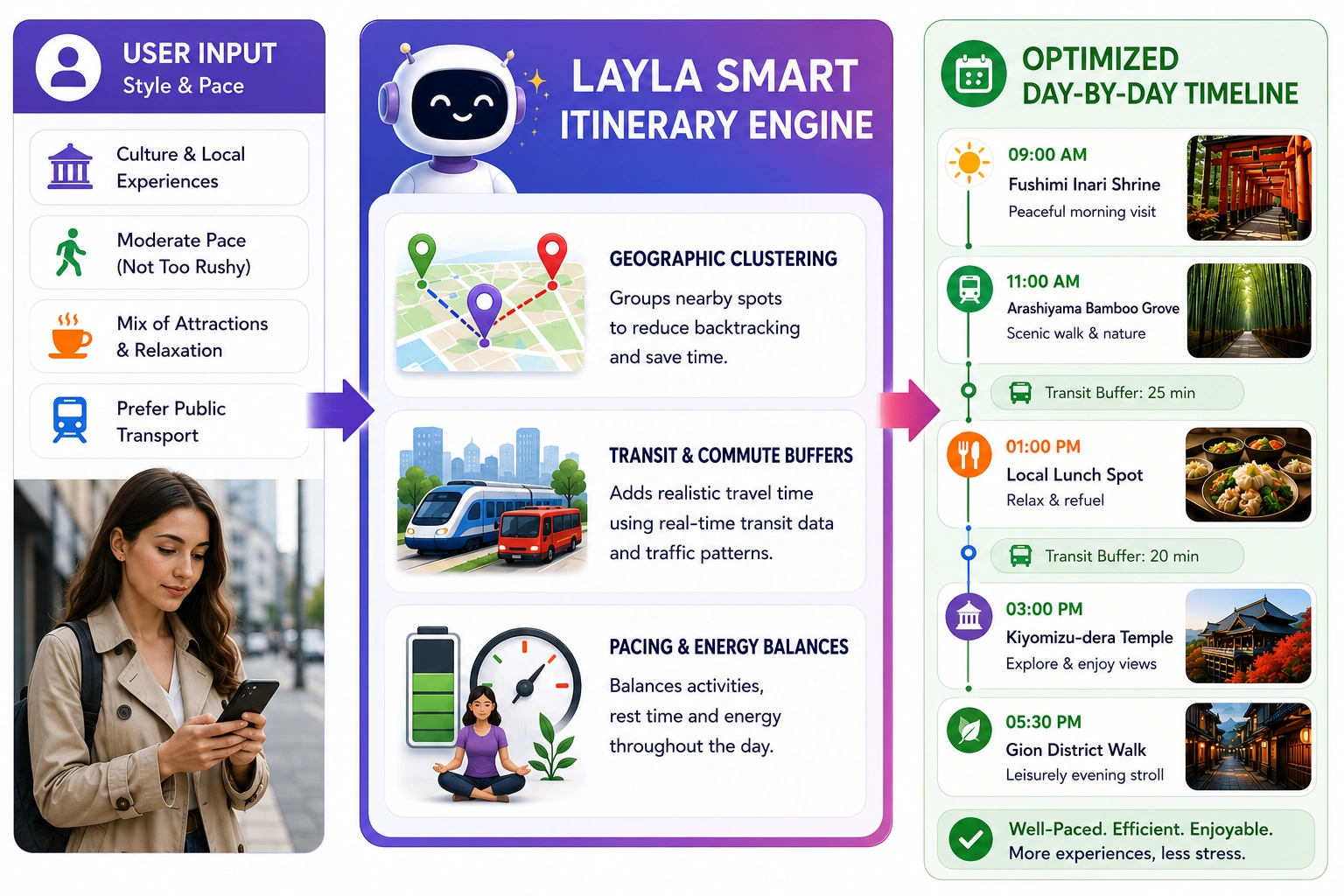 LLM powered travel conversation in AI trip planner app