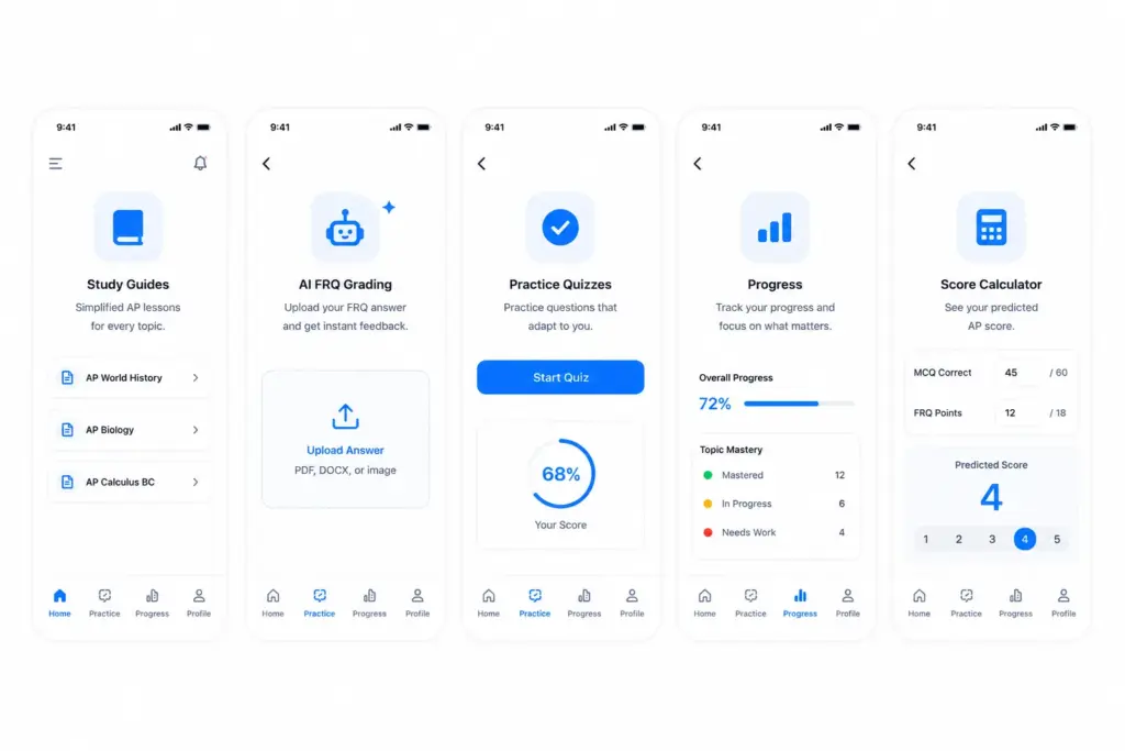 Key Features for an AP Learning App Like Fiveable