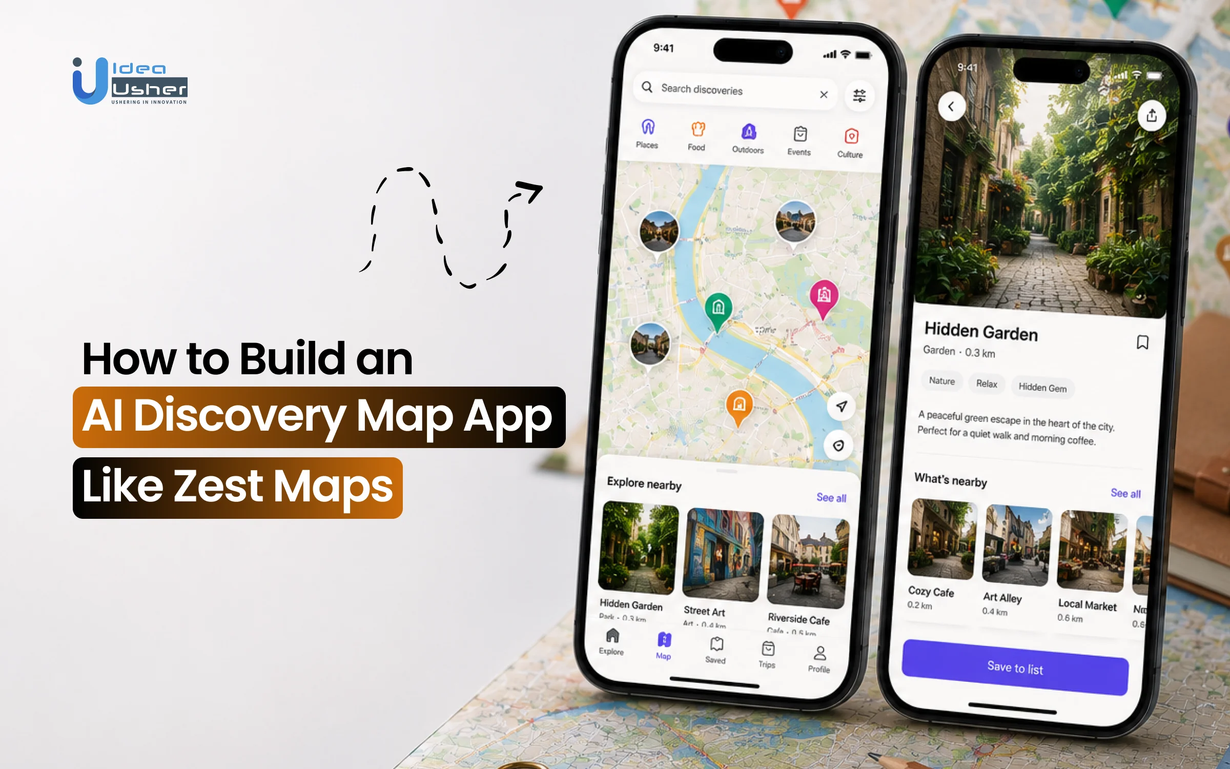 Zest Maps like AI discovery map app development