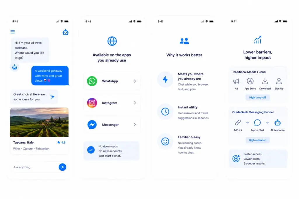 Why GuideGeek Chose Messaging Apps Over Native Apps?