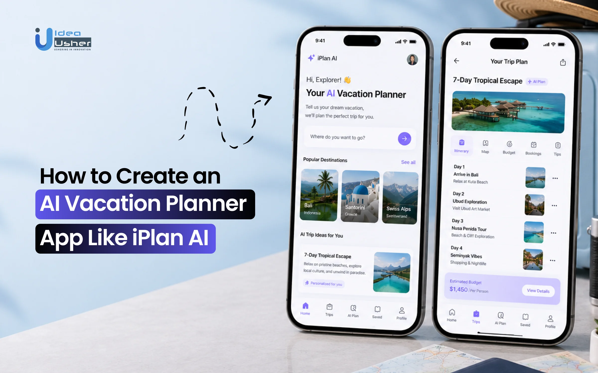 iPlan AI like AI vacation planner app development