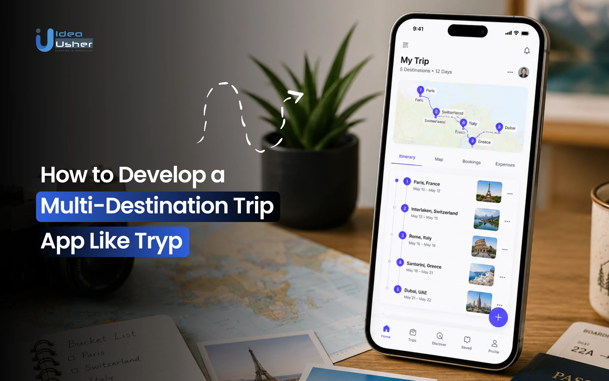 Tryp like multi-destination trip planner app development