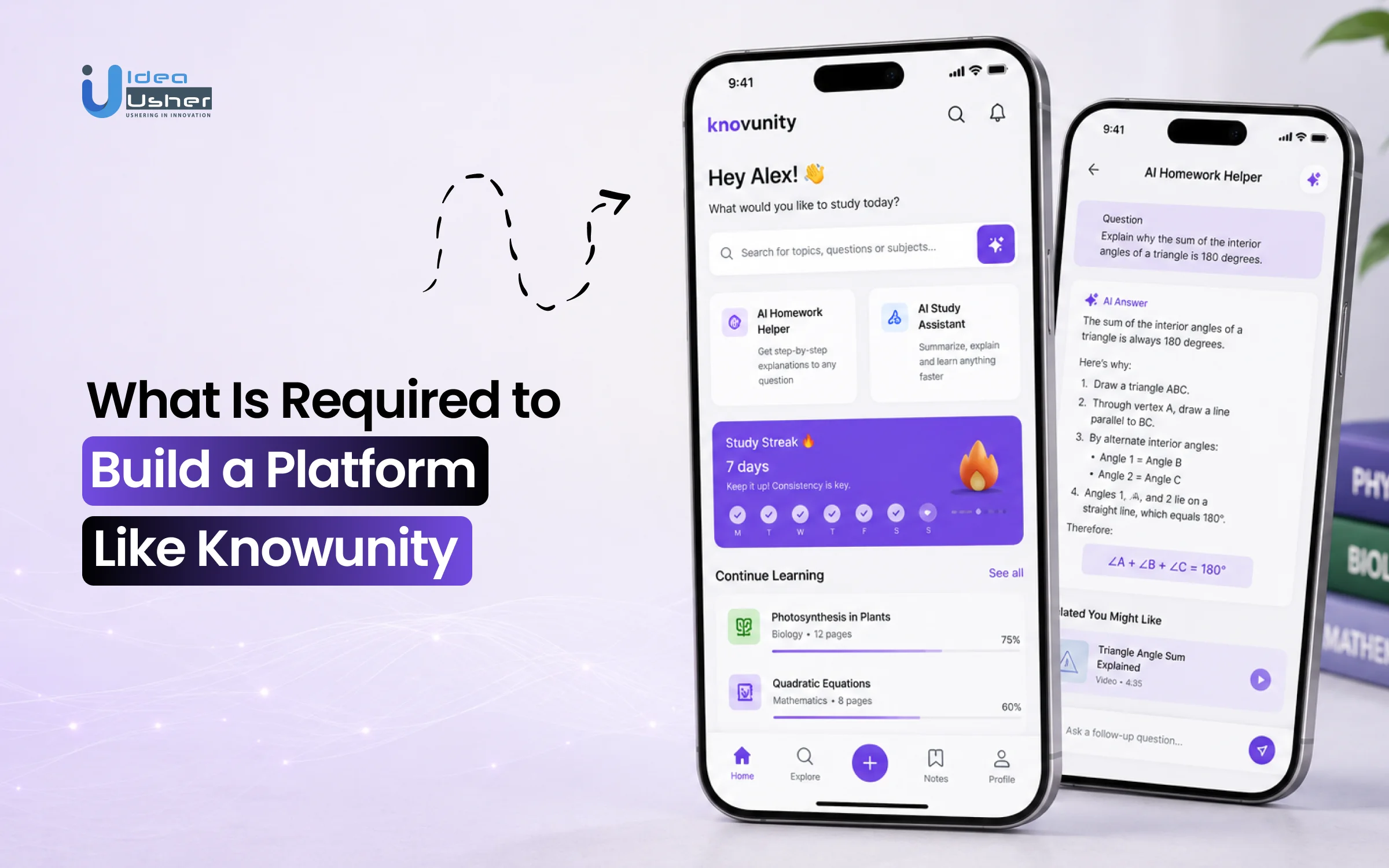AI learning like Knowunity app development