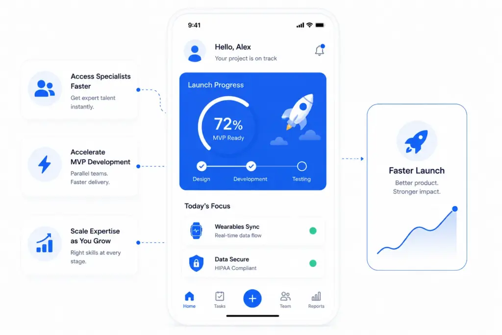How Staff Augmentation Helps Healthtech Startups Launch Faster?