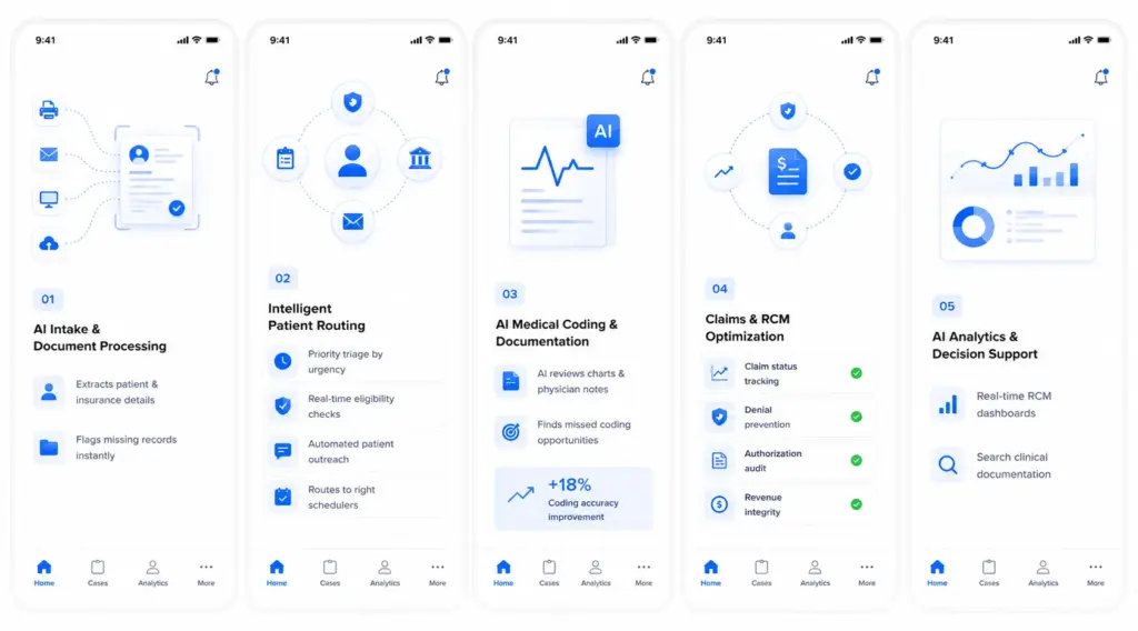 Key Features of Healthcare Billing App Like Tennr and Akasa