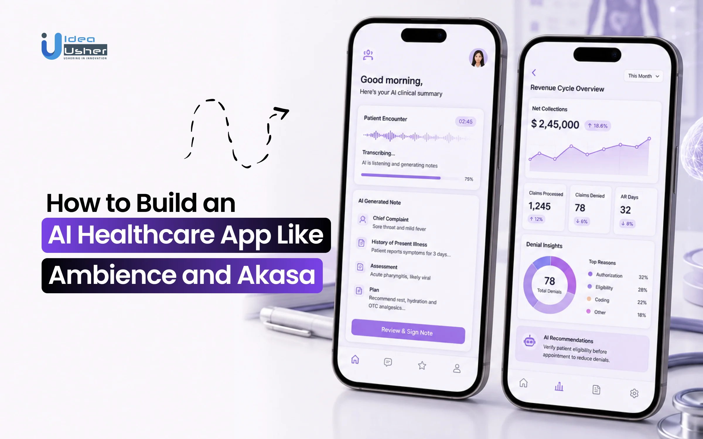 AI healthcare app like Ambience and Akasa development