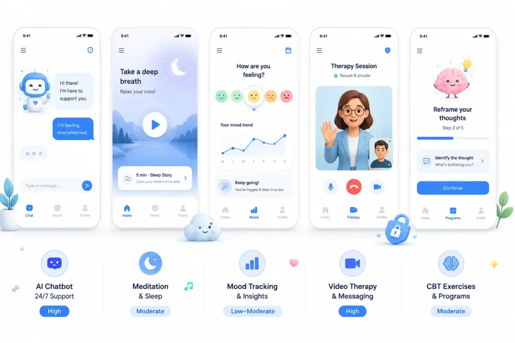 Key Features That Can Affect The Cost of a Mental Health App