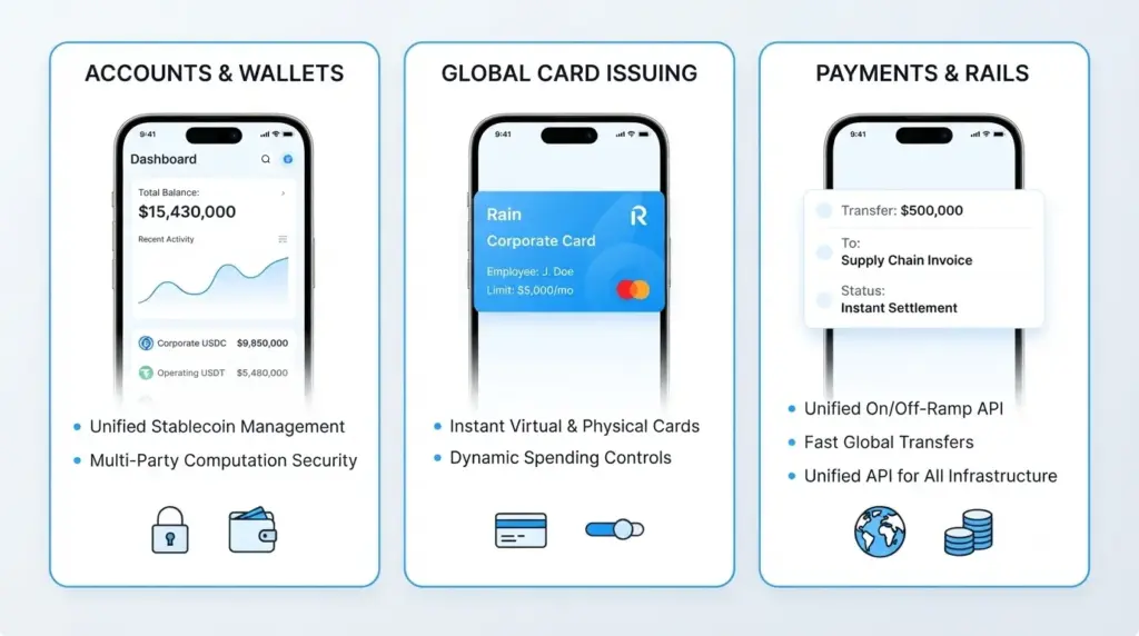 Core Features of a Stablecoin Card Platform Like Rain