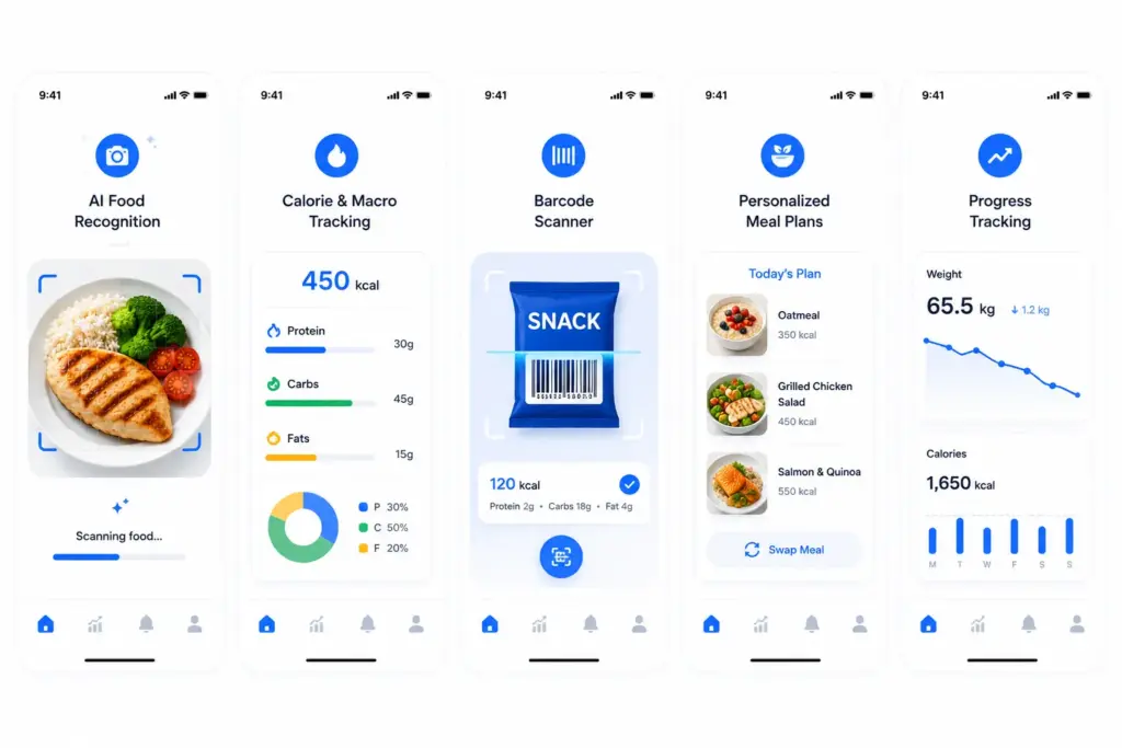 Key Features for AI Calorie Scanner App Like CalFix