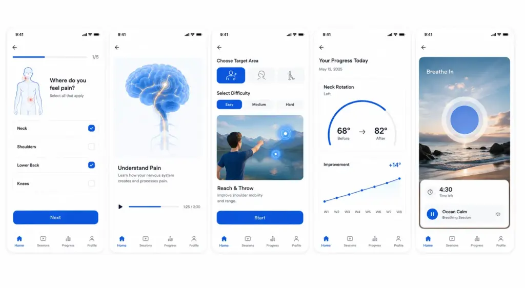 Core Features of a VR Pain Therapy App Like Mind & Motion