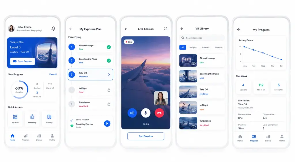 Key Features of a VR Exposure Therapy App Like oVRcome