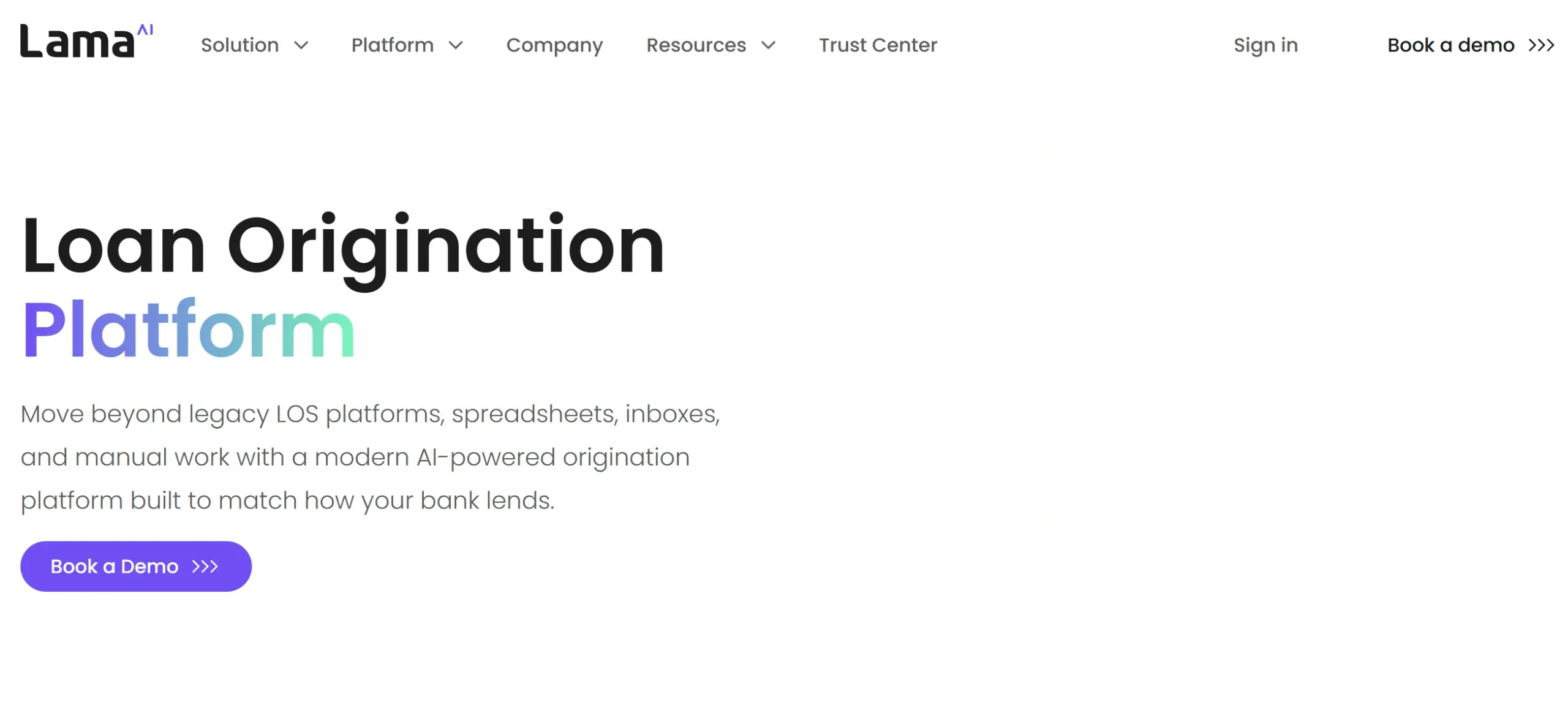 AI loan processing platform development for banks