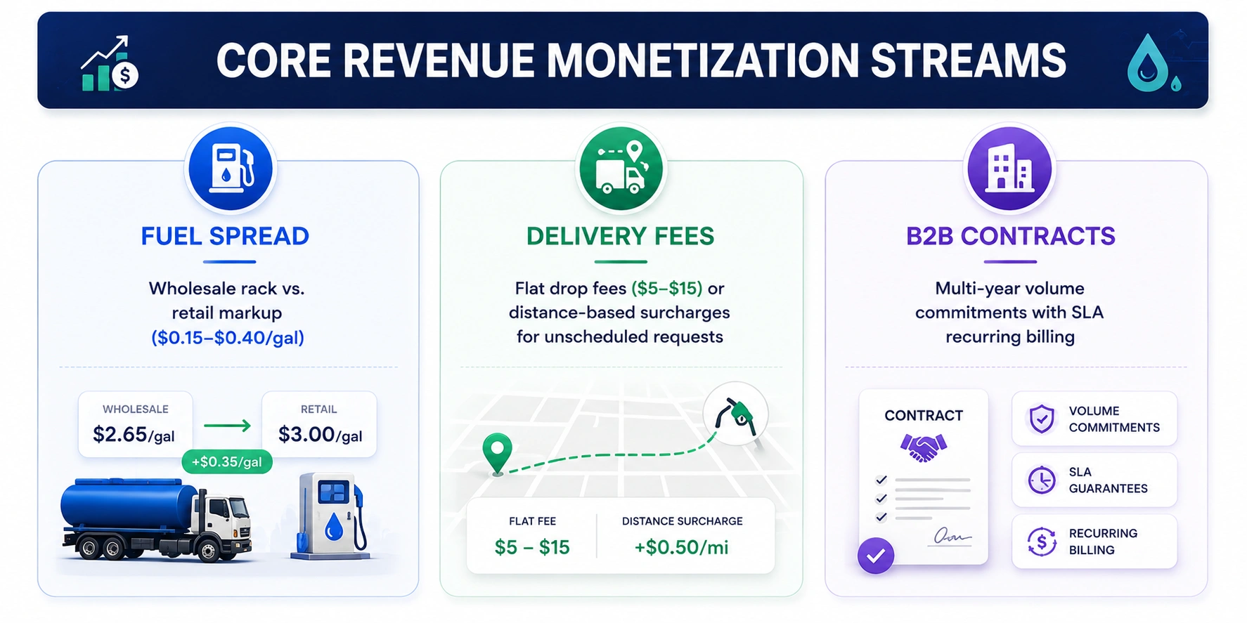 how fuel deliver businesses make money