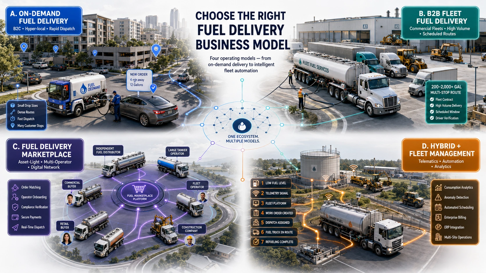 business models of fuel delivery app