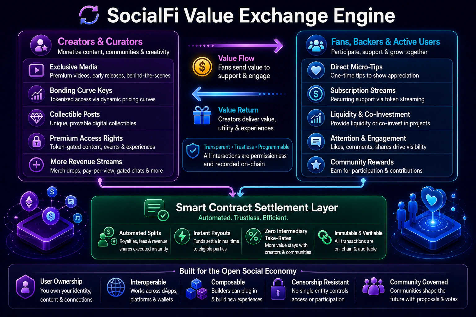 how users and creators make money on socialfi app