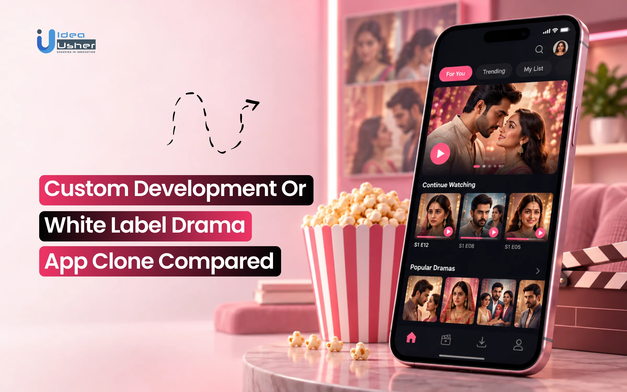 custom vs white label drama app development